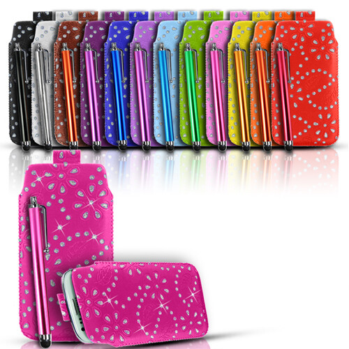 Bling leather slide phone - slide,